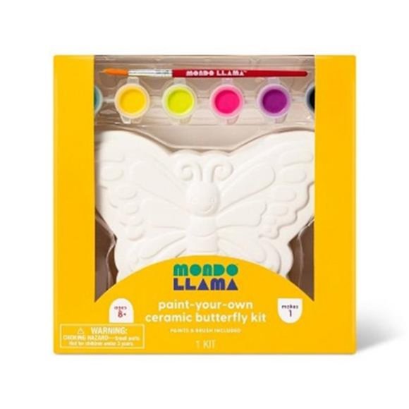 Paint-Your-Own Ceramic Butterfly Craft Kit - Mondo Llama - Picture 1 of 4